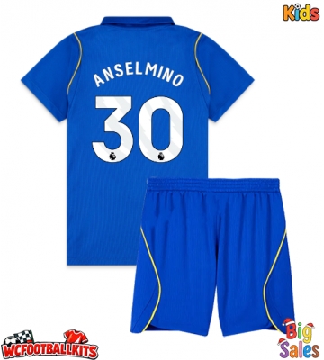 Chelsea Aaron Anselmino #30 Replica Home Stadium Kit for Kids 2026-27 Short Sleeve (+ pants)